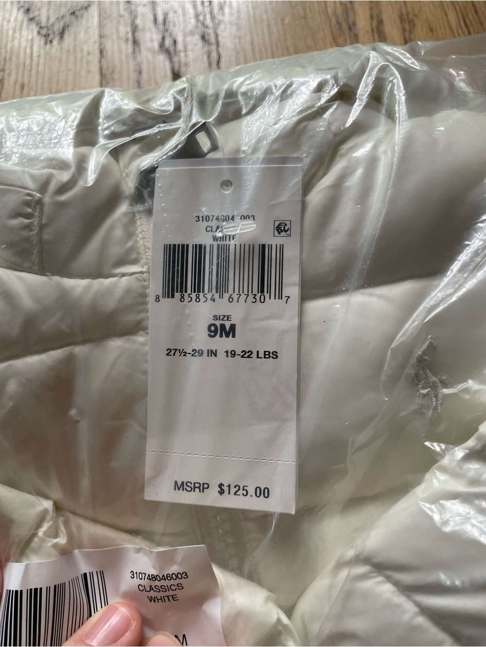 NWT Ralph Lauren White Classic Puffer Jacket with Hood baby 9 months - Picture 2 of 3